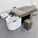 78'' Simple Head SPA Bed with Soft Taupe Leather
