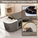 79'' Grey Head SPA Bed with Head SPA Equipment and Beauty Table
