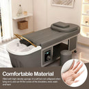 79'' Grey Head SPA Bed with Head SPA Equipment and Beauty Table