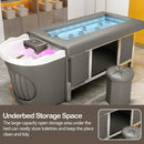 79'' Large Massage Bed with Light Blue Accent Design