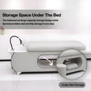 78'' Modern Head SPA Bed with Elegant Grey Hollow Design