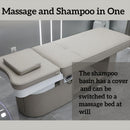 79'' Grey Head Spa Bed with Water Circulation Waterfall