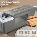 79‘’ Grey Head SPA Bed with Premium Leather
