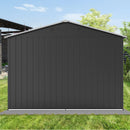 Grey Outdoor Storage Shed 6'x8' with Lockable Double Door