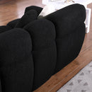 Black Boucle Sofa 3 Seater