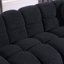 Black Boucle Sofa 3 Seater