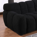 Black Boucle Sofa 3 Seater