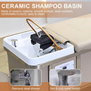 78'' Integrated Shampoo Bed with Khaki Modern Minimalist Style