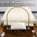 79'' Stylish Head Spa Bed with Khaki Retro Wood Style