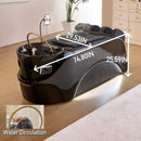 75‘’ Luxurious Shampoo Bed with Geometric Texture Arc LED Light