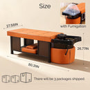 81'' Wide SPA Bed with Elegant Orange and Black Style