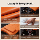 81'' Wide SPA Bed with Elegant Orange and Black Style
