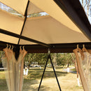 Outdoor Gazebo with Convertible Swing Bench and Mosquito Netting