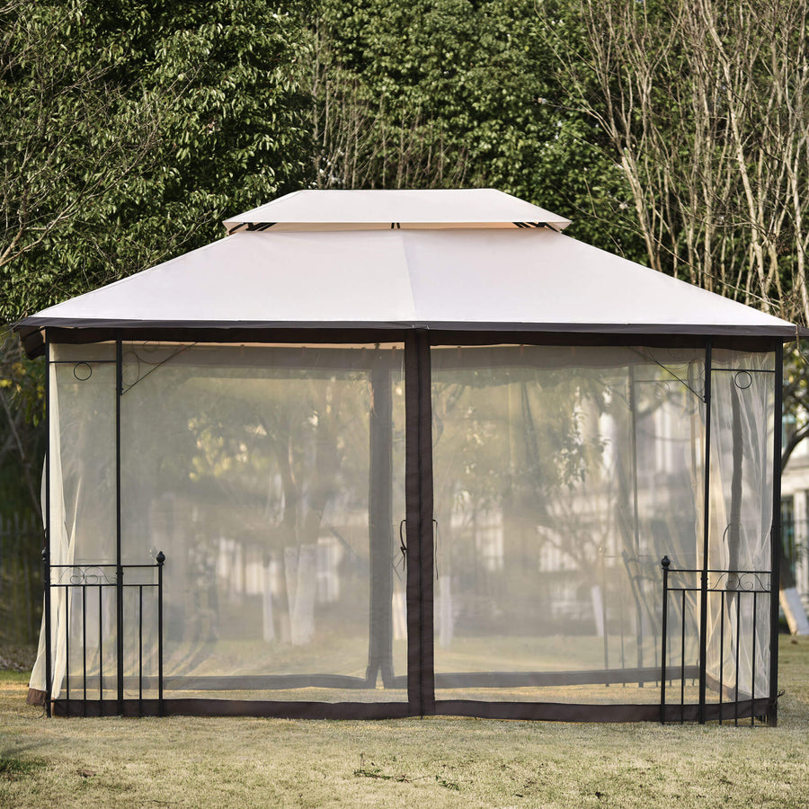 Outdoor Gazebo with Mosquito Netting for Lawn, Garden, Backyard