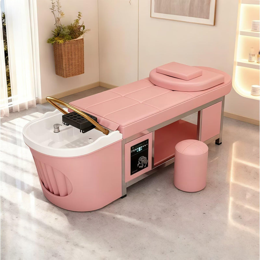 79'' Modern Spa Bed with Pastel Pink and Modern Sleek Design