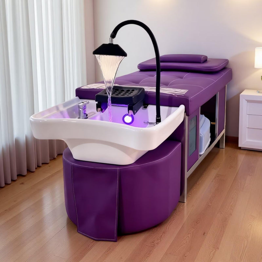 79'' Modern SPA Bed with Charming Purple Leather