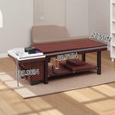 79‘’ Wide Head SPA Bed with Rich Burgundy and Contrasting White Design