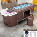 79'' Luxurious Head SPA Bed with Light Blue Accent Design