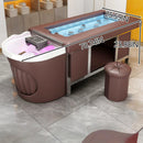 79‘’ Large Head SPA Bed with Light Blue Accent Design