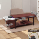 81'' Wide Massage Table with Rich Burgundy and Contrasting Modern Design