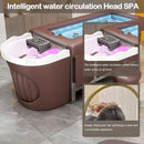 79'' Luxurious Head SPA Bed with Light Blue Accent Design