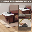 81'' Wide Massage Table with Rich Burgundy and Contrasting Modern Design
