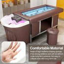 79‘’ Large Head SPA Bed with Light Blue Accent Design