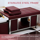 81‘’ Luxury Head SPA Bed with Burgundy Leather