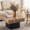 Square Retro Coffee Table with 2 Drawers