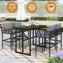 Steel Outdoor Dining Set for Patio, Balcony and Backyard