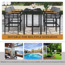 Steel Outdoor Dining Set for Patio, Balcony and Backyard