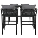 Steel Outdoor Dining Set for Patio, Balcony and Backyard