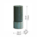 Tall Large Round Green Ribbed Tower Water Fountain