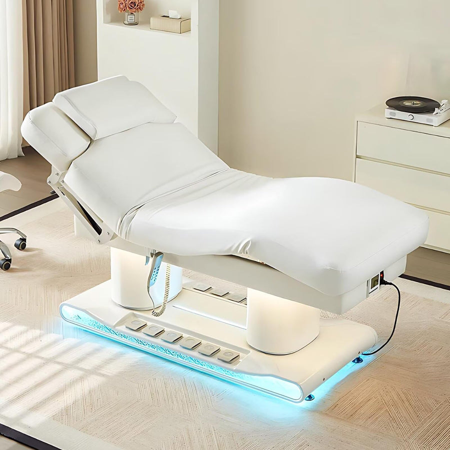 75‘’ White Massage Table with Modern Ergonomic Design