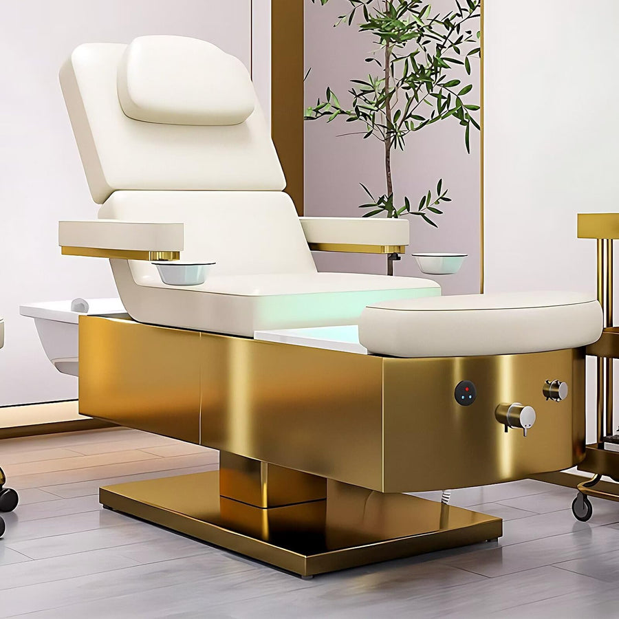 79'' Smart Head Spa Bed with Luxury Golden Base for Salon