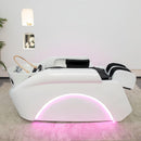 73'' Modern Shampoo Bed Romantic Pink LED Light
