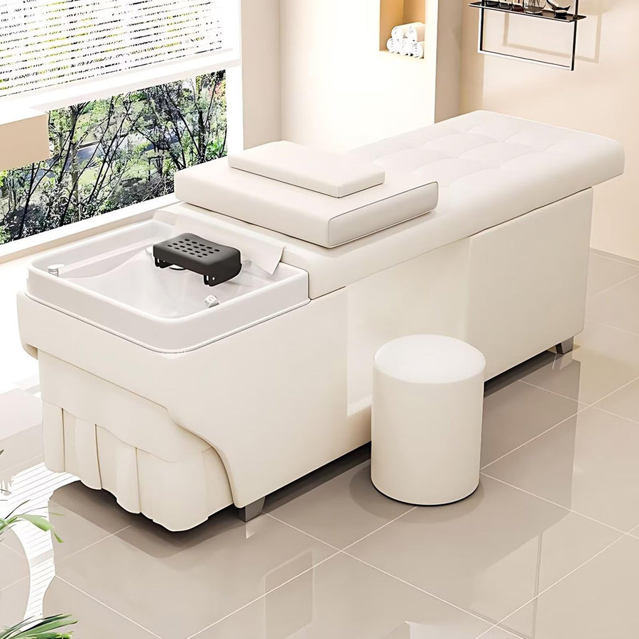79‘’ White Head SPA Bed with Fumigation Set