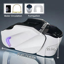 71'' White Head Spa Bed with Futuristic Lines