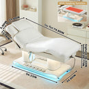75‘’ White Massage Table with Modern Ergonomic Design