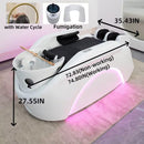 73'' Modern Shampoo Bed Romantic Pink LED Light