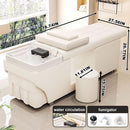 79‘’ White Head SPA Bed with Fumigation Set