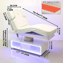 78‘’ Electric Massage Table with White Futuristic Style