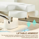 75‘’ White Massage Table with Modern Ergonomic Design
