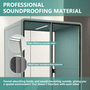 Office Sound Booth with Audio Privacy - Soundproof Recording Booth Includes Green Frame with Curved Corners,Soundproof Room with Light,Steel Plate Structure for Study