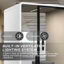 Office Sound Booth with Audio Privacy - Removable Soundproof Booth Includes Magnetic Door Closing Design,Modern Room with Light,Fans,White Tint&Socket for Study