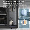 Office Sound Booth with Audio Privacy - Portable Soundproof Booth Includes Black Modern Design,Movable Room with Light,Fans, USB Port for Singing Room, Telephone Booth