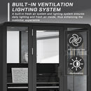 Office Sound Booth with Audio Privacy - Portable Soundproof Booth Includes Black Modern Design,Movable Room with Light,Fans, USB Port for Singing Room, Telephone Booth