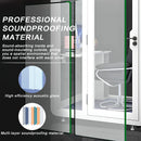Office Sound Booth with Audio Privacy - Portable Soundproof Booth Includes White Modern Syle,Movable Room with Light,Fans, USB Port for Singing Room, Study