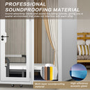 Office Sound Booth with Audio Privacy - Removable Soundproof Booth Includes White Simple Tone,Soundproof Room with Light,Fans, Socket for Sleeping Chamber,Live Broadcast Room