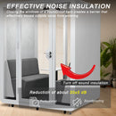 Office Sound Booth with Audio Privacy - Removable Soundproof Booth with White with Arc Border Design,Soundproof Room with Light,Fans, Socket for Study,Telephone Booth